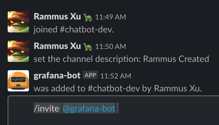 Invite grafana-bot