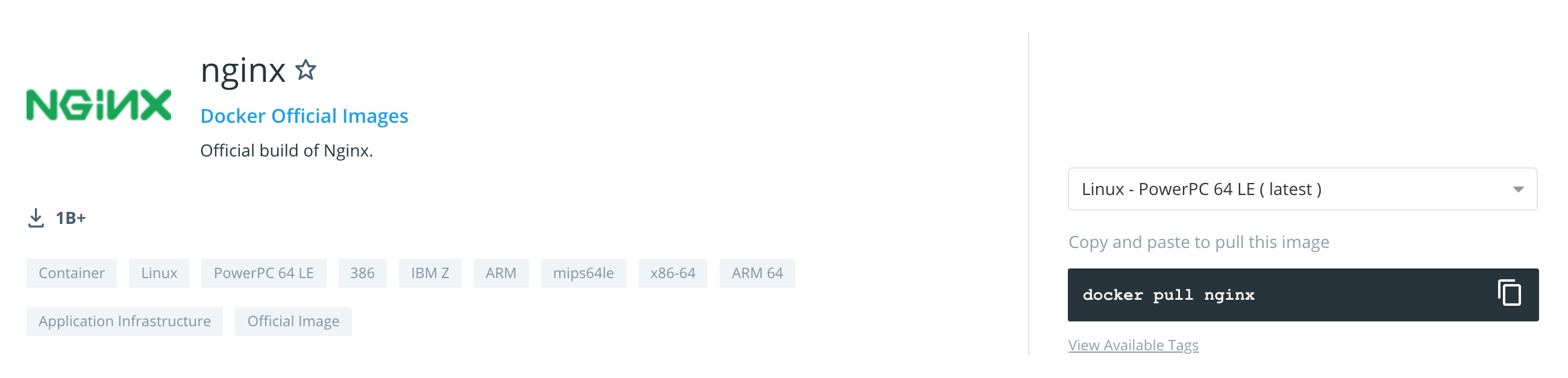ex. https://hub.docker.com/_/nginx